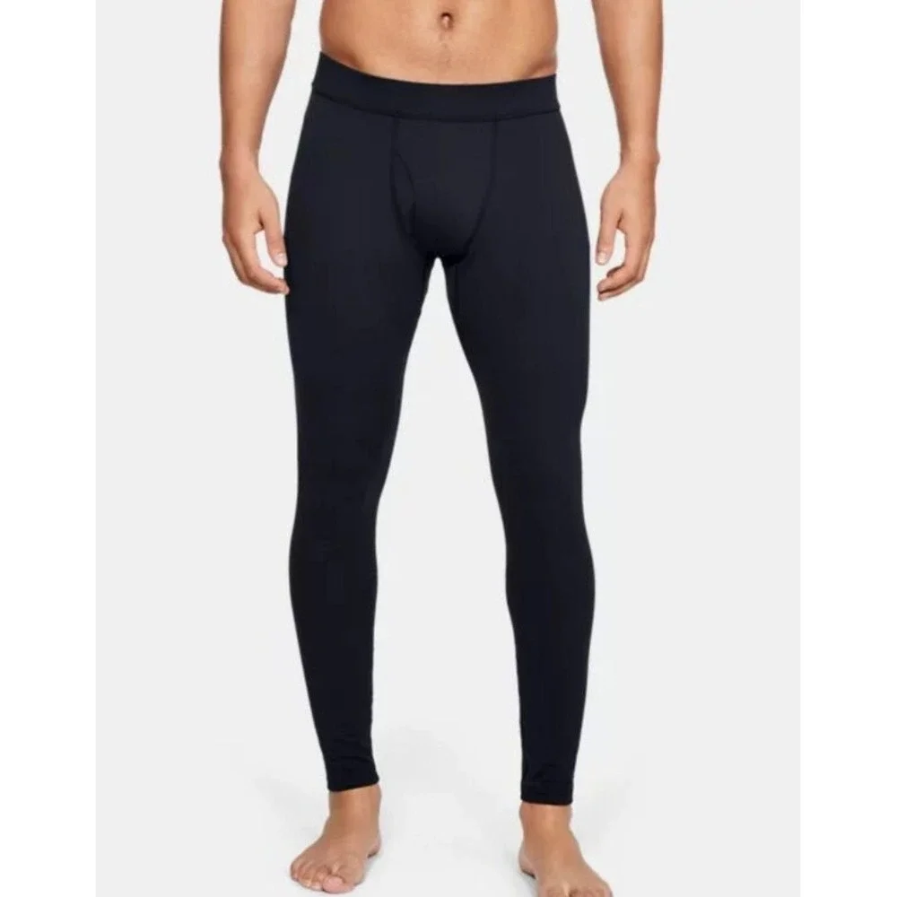 Under Armour Base 2.0 Leggings Men Medium Black Cold Weather Thermal 1343247 NWT